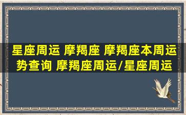 星座周运 摩羯座 摩羯座本周运势查询 摩羯座周运/星座周运 摩羯座 摩羯座本周运势查询 摩羯座周运-我的网站